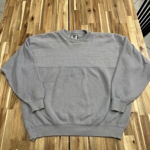 Vintage Lee Sweater Mens XL Gray Casual Collection Crewneck Knit Made In USA